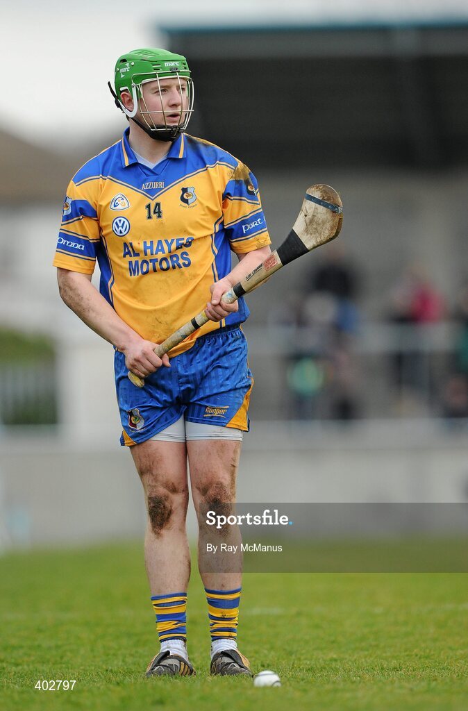 14 February 2010; Joe Canning prepares to take a 'line ball' for Portumna. AIB GAA Hurling All-Ireland Senior Club Championship Semi-Final, Portumna v Dunloy Cuchullians, Parnell Park, Dublin. Picture credit: Ray McManus / SPORTSFILE
