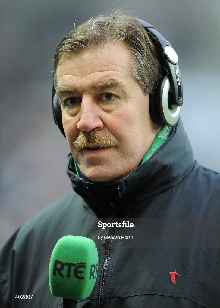 13 February 2010; Former Ireland international and team manager Donal Lenihan on duty as an analyst for RTE television. RBS Six Nations Rugby Championship, France v Ireland, Stade de France, Saint Denis, Paris, France. Picture credit: Brendan Moran / SPORTSFILE *** Local Caption ***