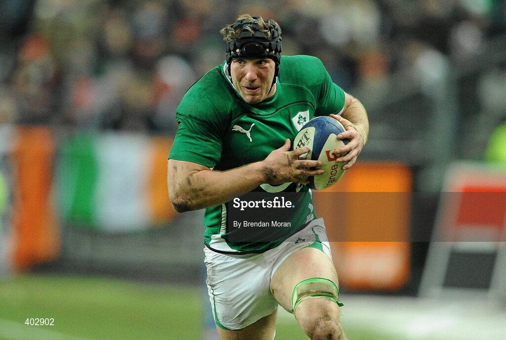 13 February 2010; Stephen Ferris, Ireland. RBS Six Nations Rugby Championship, France v Ireland, Stade de France, Saint Denis, Paris, France. Picture credit: Brendan Moran / SPORTSFILE *** Local Caption ***