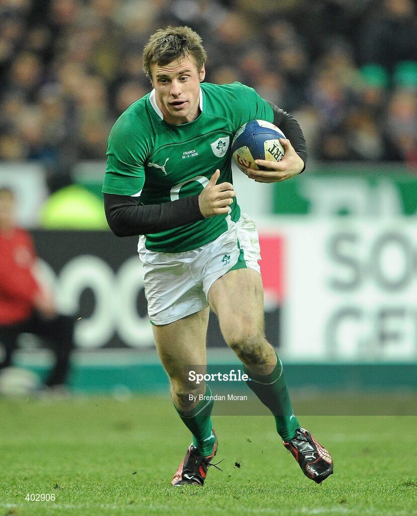 13 February 2010; Tommy Bowe, Ireland. RBS Six Nations Rugby Championship, France v Ireland, Stade de France, Saint Denis, Paris, France. Picture credit: Brendan Moran / SPORTSFILE