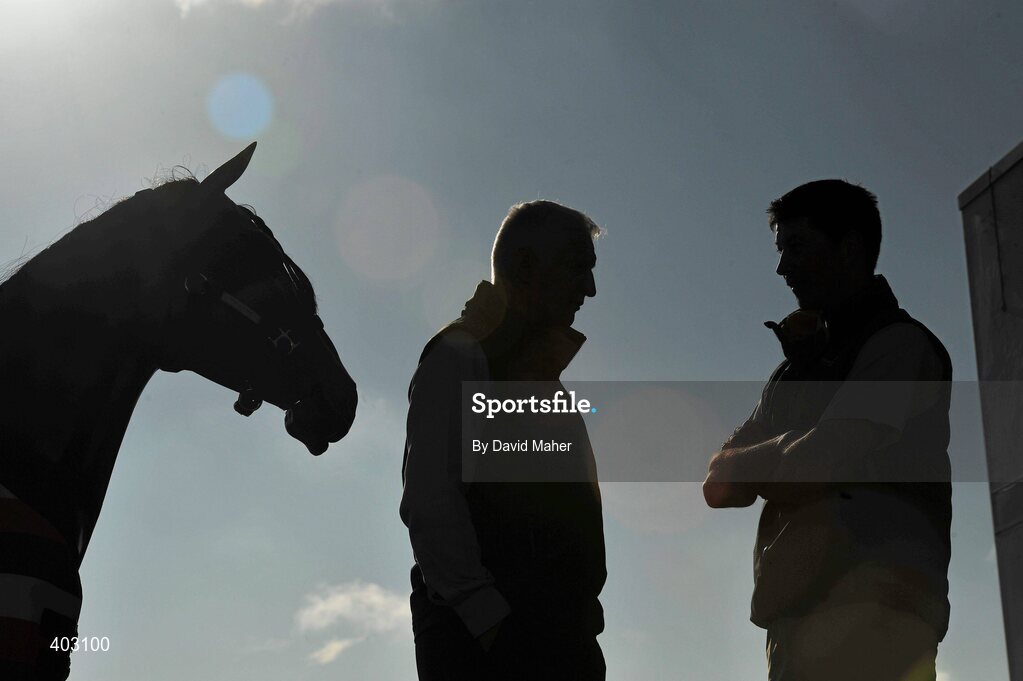 16 February 2010; At the launch of the new Team Ireland Equestrian initiative at the Radisson Hotel, Dublin, is Show Jumping Team Manager Robert Splaine, left, and Equestrian rider Captain Geoff Curran. Radisson Blu Hotel, Dublin Airport, Dublin. Picture credit: David Maher / SPORTSFILE