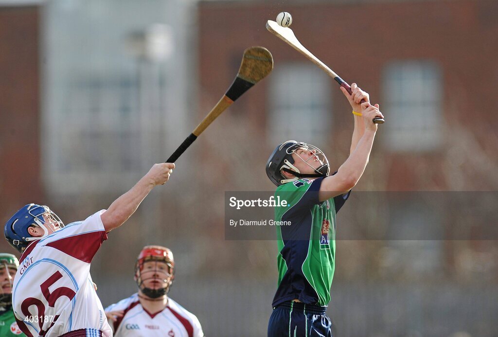 16 February 2010; Nicky O'Connell, LIT, in action against  Brian Quinn, GMIT. Ulster Bank Fitzgibbon Cup, Round 3, Limerick Institute of Technology v Galway Mayo Institute of Technology. Limerick IT, Limerick. Picture credit: Diarmuid Greene / SPORTSFILE