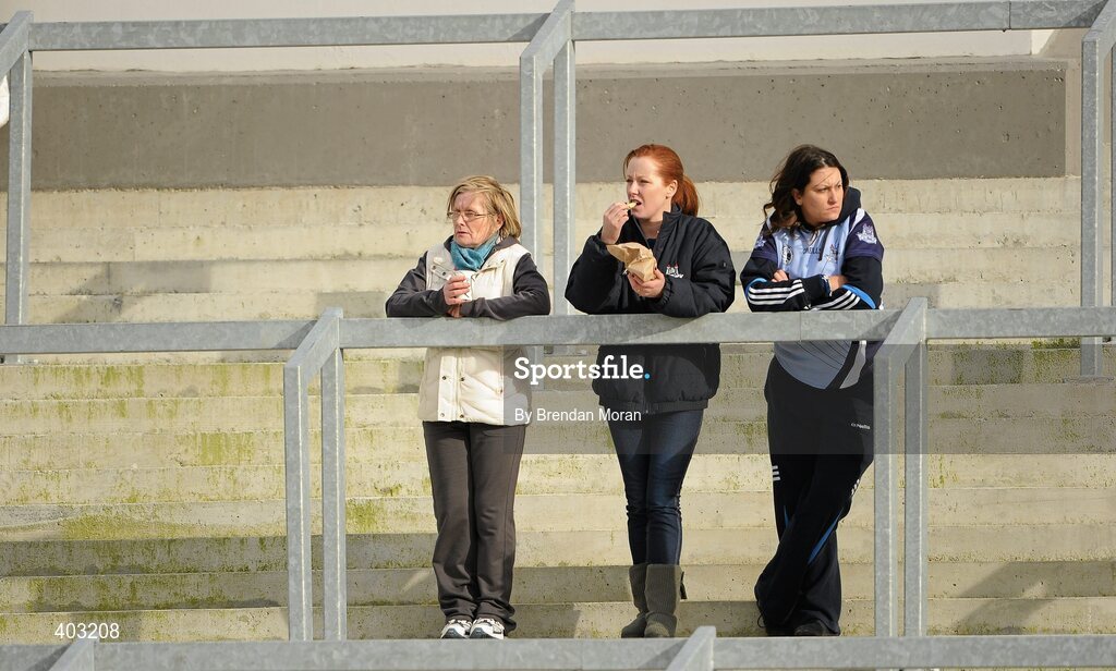 7 February 2010; Dublin supporters enjoy a snack while waiting on the terrace before the game. Allianz GAA Football National League, Division 1, Round 1, Kerry v Dublin. Fitzgerald Stadium, Killarney. Picture credit: Brendan Moran / SPORTSFILE