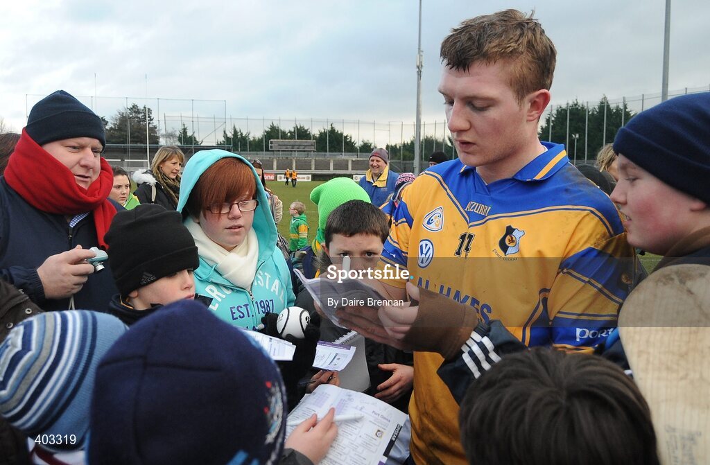 14 February 2010; Joe Canning, Portumna, signs autographs for supporters after the game. AIB GAA Hurling All-Ireland Senior Club Championship Semi-Final, Portumna v Dunloy Cuchullians, Parnell Park, Dublin. Picture credit: Dáire Brennan / SPORTSFILE