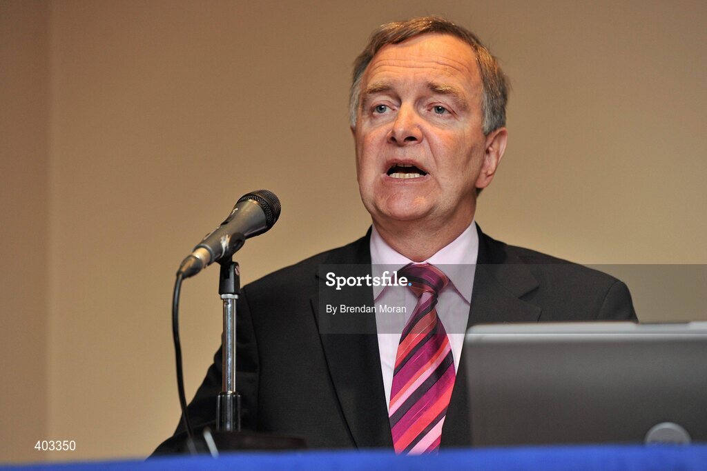17 February 2010; Minister for Arts, Sport and Tourism, Martin Cullen, TD, speaking at the announcement of the High Performance Grants 2010 by the Irish Sports Council. The Irish Sports Council’s €8.35 million investment package in High Performance Sport for 2010 was formally announced at an press conference attended by many of the country’s high performance athletes. As part of the investment package, 16 sports bodies will receive €5.7 million for their High Performance Plans and 273 athletes and four teams will receive €2.65 million under the International Carding Scheme. O'Callaghan Davenport Hotel, Dublin. Picture credit: Brendan Moran / SPORTSFILE