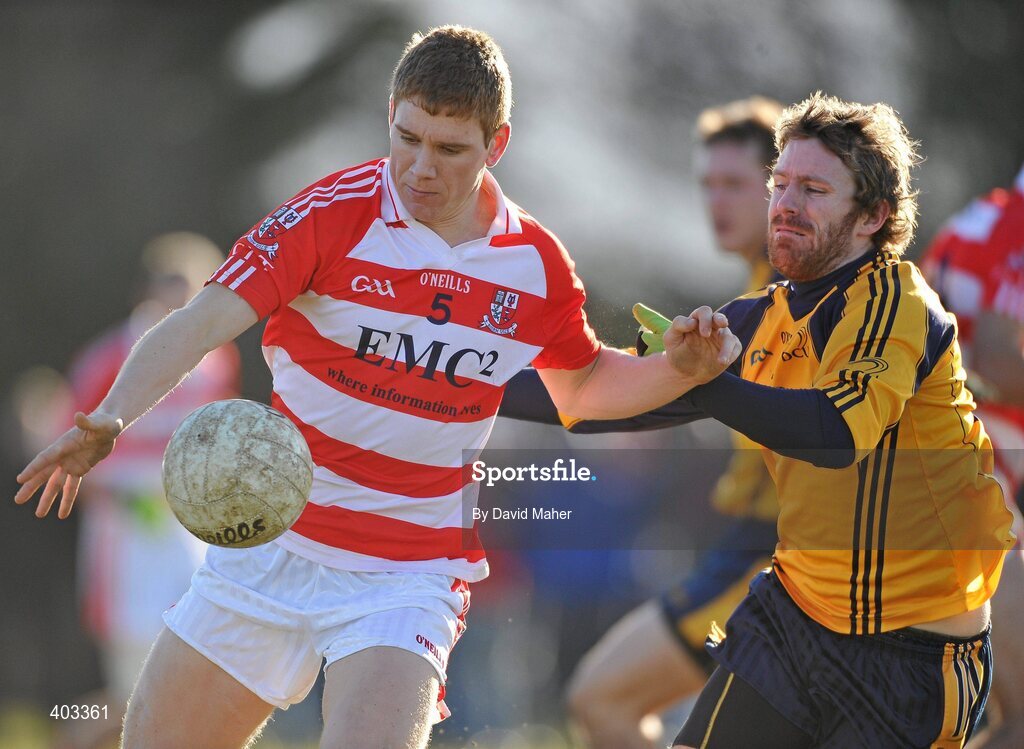 17 February 2010; Stephen O'Donoghue, CIT, in action against Michael Lyng, DCU. Ulster Bank Sigerson Cup Quarter-Final, Dublin City University v Cork Institute of Technology, DCU Sportsgrounds, Ballymun, Dublin. Picture credit: David Maher / SPORTSFILE