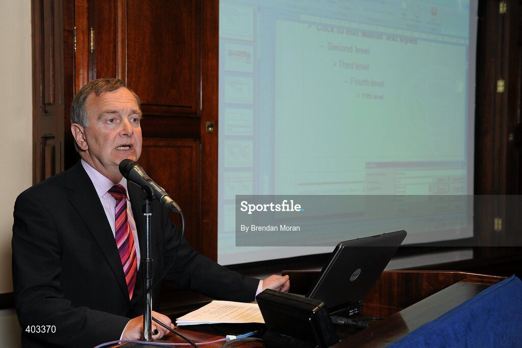 17 February 2010; Speaking at the announcement of the High Performance Grants 2010 by the Irish Sports Council is Martin Cullen, TD, Minister for Arts, Sport and Tourism. The Irish Sports Council’s €8.35 million investment package in High Performance Sport for 2010 was formally announced at an press conference attended by many of the country’s high performance athletes. As part of the investment package, 16 sports bodies will receive €5.7 million for their High Performance Plans and 273 athletes and four teams will receive €2.65 million under the International Carding Scheme. O'Callaghan Davenport Hotel, Dublin. Picture credit: Brendan Moran / SPORTSFILE