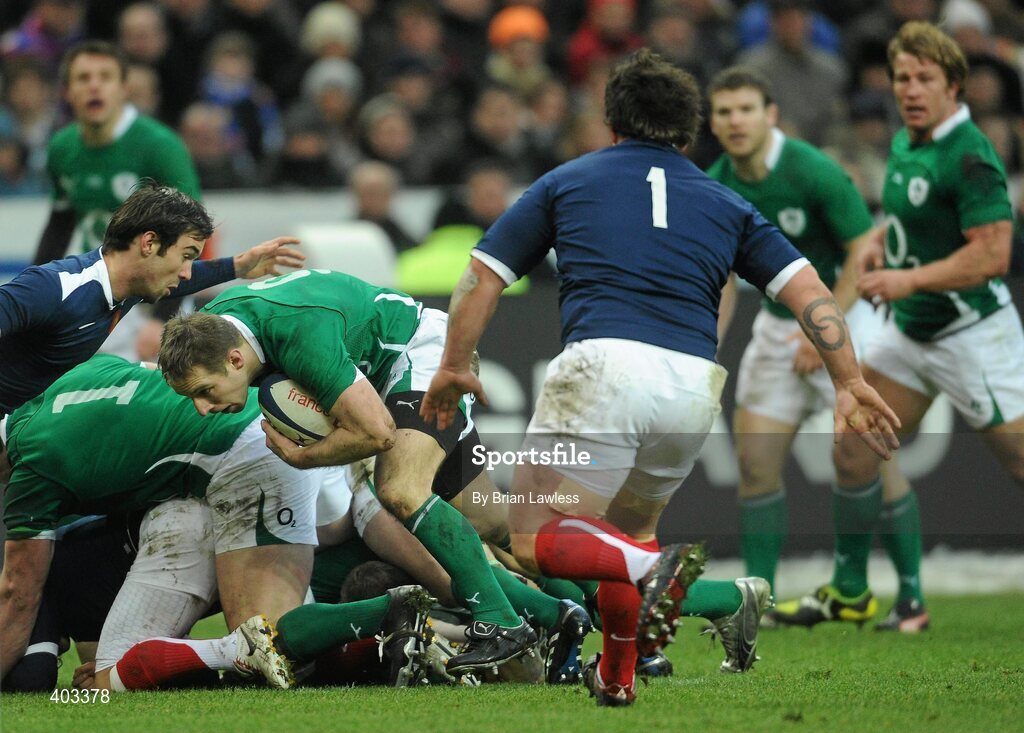 13 February 2010; Tomas O'Leary, Ireland, in action against France. RBS Six Nations Rugby Championship, France v Ireland, Stade de France, Saint Denis, Paris, France. Picture credit: Brian Lawless / SPORTSFILE *** Local Caption ***
