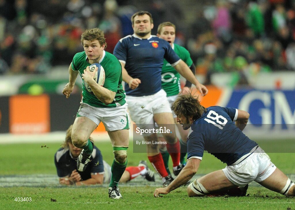 13 February 2010; Brian O'Driscoll, Ireland. RBS Six Nations Rugby Championship, France v Ireland, Stade de France, Saint Denis, Paris, France. Picture credit: Brian Lawless / SPORTSFILE *** Local Caption ***