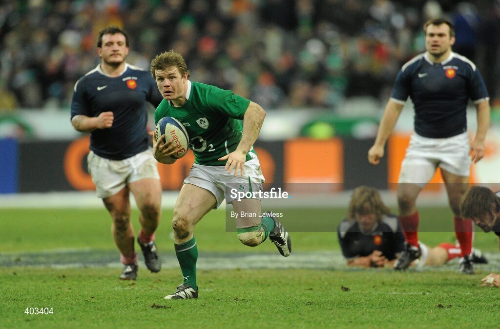 13 February 2010; Brian O'Driscoll, Ireland. RBS Six Nations Rugby Championship, France v Ireland, Stade de France, Saint Denis, Paris, France. Picture credit: Brian Lawless / SPORTSFILE *** Local Caption ***