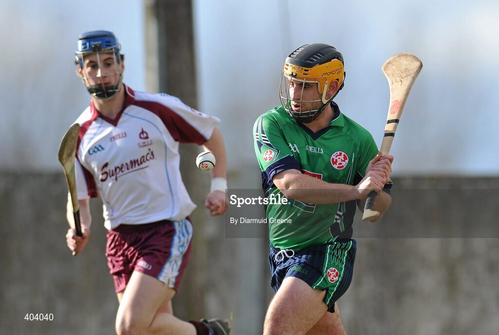 16 February 2010; Timmy Dalton, LIT, in action against Neil Rogers, GMIT. Ulster Bank Fitzgibbon Cup Round 3, Limerick Institute of Technology v Galway Mayo Institute of Technology. Limerick IT, Limerick. Picture credit: Diarmuid Greene / SPORTSFILE