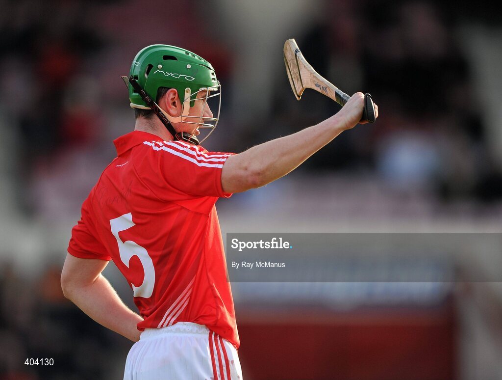 21 February 2010; Cork's Brian Murphy uses his hurley to shade his eyes from the sunshine. Allianz GAA Hurling National League Division 1 Round 1, Cork v Offaly. Pairc Ui Chaoimh, Cork. Picture credit: Ray McManus / SPORTSFILE