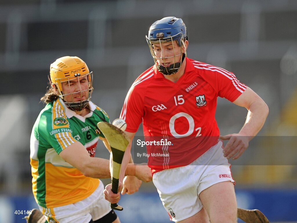 21 February 2010; Patrick Horgan, Cork, in action against Ger Oakley, Offaly. Allianz GAA Hurling National League Division 1 Round 1, Cork v Offaly. Pairc Ui Chaoimh, Cork. Picture credit: Ray McManus / SPORTSFILE