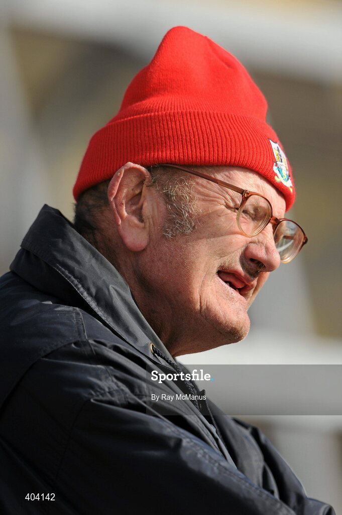 21 February 2010; A Cork supporter watches the game. Allianz GAA Hurling National League Division 1 Round 1, Cork v Offaly. Pairc Ui Chaoimh, Cork. Picture credit: Ray McManus / SPORTSFILE