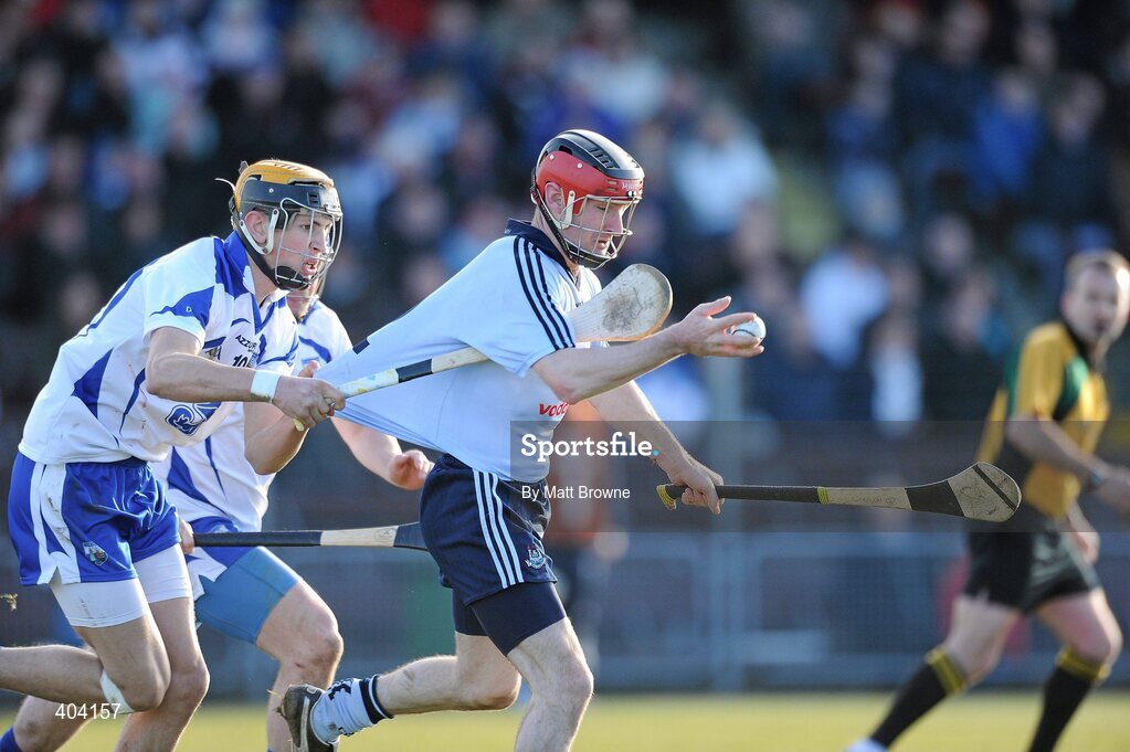 21 February 2010; Niall Corcoran, Dublin, is tackled by Maurice Shanahan, Waterford. Allianz GAA Hurling National League Division 1 Round 1, Waterford v Dublin. Walsh Park, Waterford. Picture credit: Matt Browne / SPORTSFILE