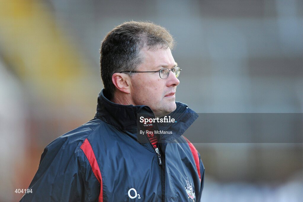 21 February 2010; Denis Walsh, the Cork manager, watches the last few minutes of the game. Allianz GAA Hurling National League Division 1 Round 1, Cork v Offaly. Pairc Ui Chaoimh, Cork. Picture credit: Ray McManus / SPORTSFILE