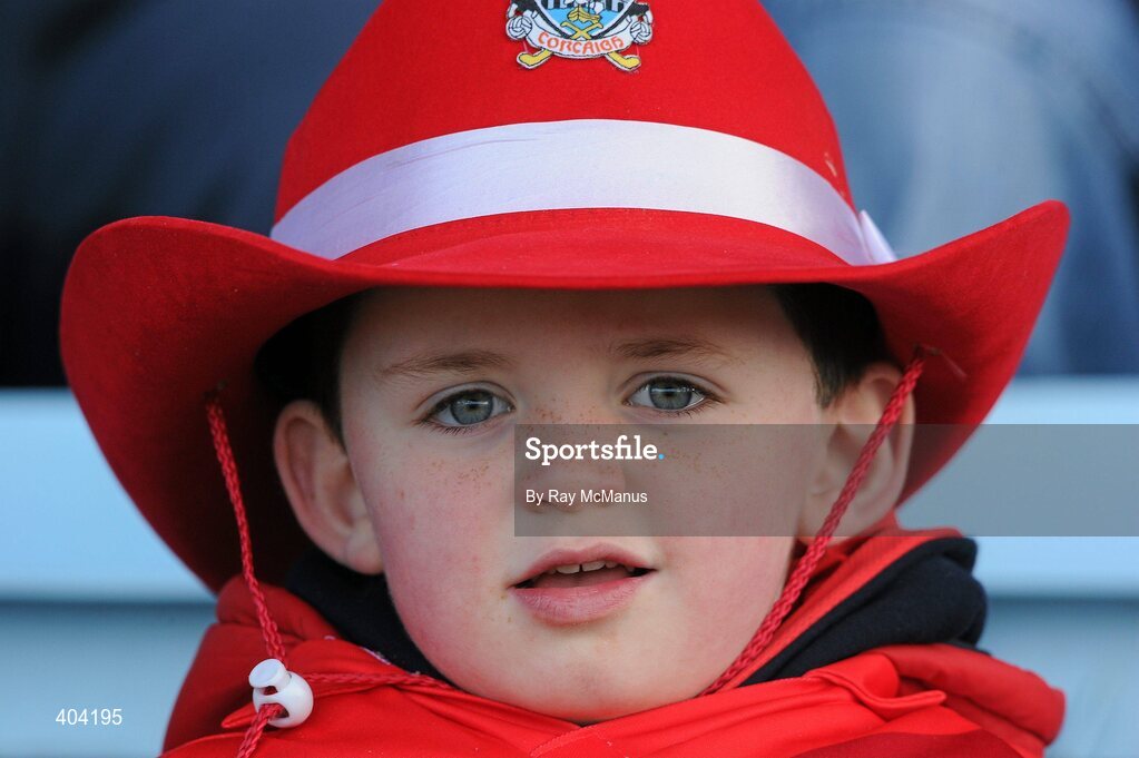 21 February 2010; Five-year-old Cian Kelly, from Whitechurch, Cork, watches the game. Allianz GAA Hurling National League Division 1 Round 1, Cork v Offaly. Pairc Ui Chaoimh, Cork. Picture credit: Ray McManus / SPORTSFILE