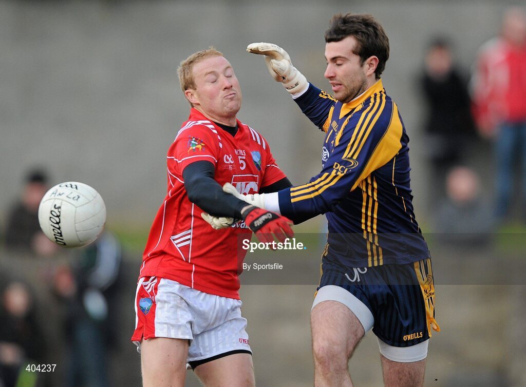 21 February 2010; Michael Boyle, Dublin City University, in action against JP Rooney, Louth. O'Byrne Cup Final, Louth v Dublin City University. Dowdallshill, Dundalk, Co. Louth. Photo by Sportsfile