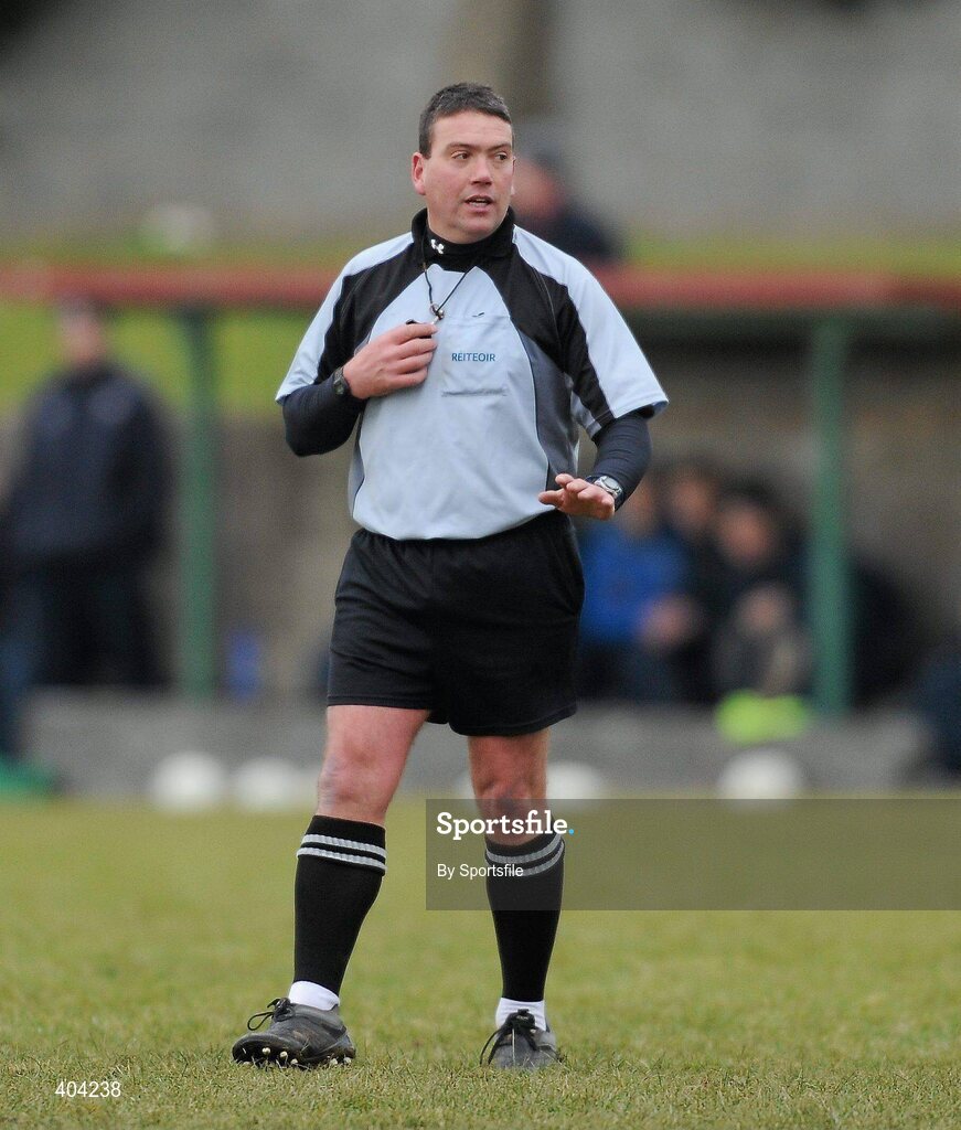 21 February 2010; Referee Joe Curley. O'Byrne Cup Final, Louth v Dublin City University. Dowdallshill, Dundalk, Co. Louth. Photo by Sportsfile