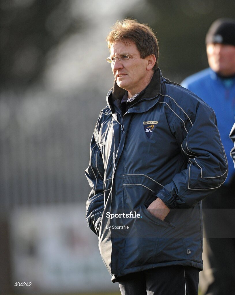 21 February 2010; Dublin City University manager Niall Moyna during the game. O'Byrne Cup Final, Louth v Dublin City University. Dowdallshill, Dundalk, Co. Louth. Photo by Sportsfile
