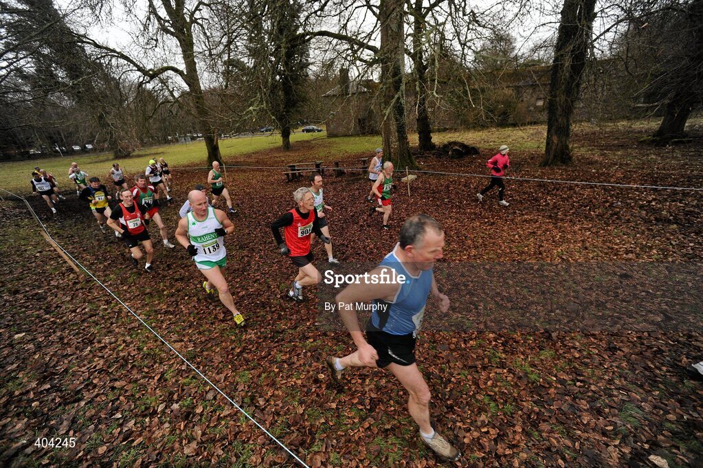 21 February 2010; The athletes make their way through the forest during the Woodie’s DIY Masters Cross Country. Senior Athletes, Woodie’s DIY Masters Cross Country. Lough Key Forest Park, Boyle, Co. Roscommon. Picture credit: Pat Murphy / SPORTSFILE