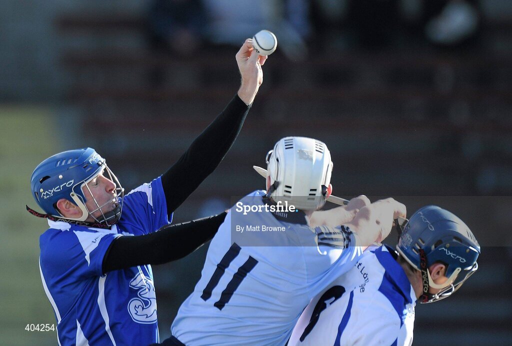 21 February 2010; Waterford, goalkeeper Clinton Hennessy takes the ball from team-mate Michael Walsh and Dublin player Liam Rushe. Allianz GAA Hurling National League Division 1 Round 1, Waterford v Dublin. Walsh Park, Waterford. Picture credit: Matt Browne / SPORTSFILE
