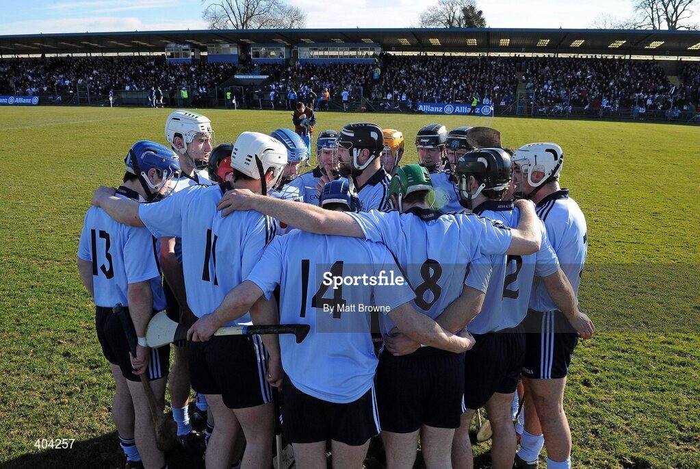 21 February 2010; Dublin captain Stephen Hiney with his players before the start of the game against Waterford. Allianz GAA Hurling National League Division 1 Round 1, Waterford v Dublin. Walsh Park, Waterford. Picture credit: Matt Browne / SPORTSFILE