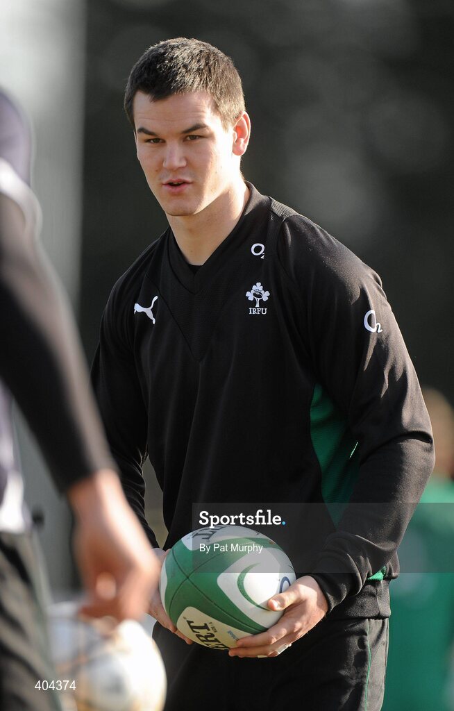22 February 2010; Ireland's Jonathan Sexton during squad training ahead of their RBS Six Nations Rugby Championship match against England on Saturday. Ireland rugby squad training, Greystones RFC, Co. Wicklow. Picture credit: Pat Murphy / SPORTSFILE