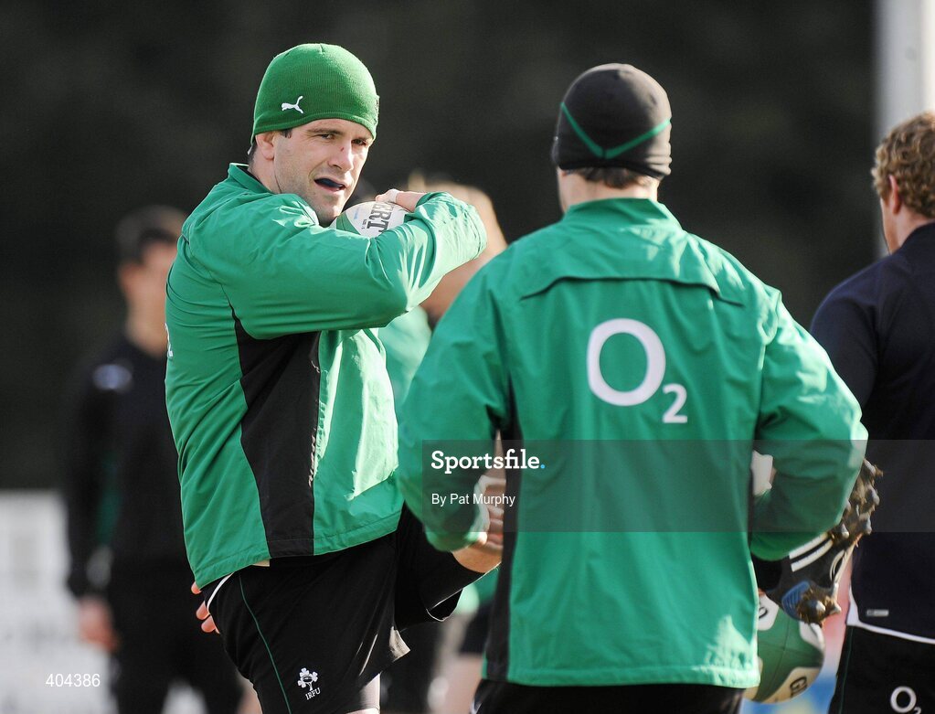 22 February 2010; Ireland's Shane Jennings during squad training ahead of their RBS Six Nations Rugby Championship match against England on Saturday. Ireland rugby squad training, Greystones RFC, Co. Wicklow. Picture credit: Pat Murphy / SPORTSFILE