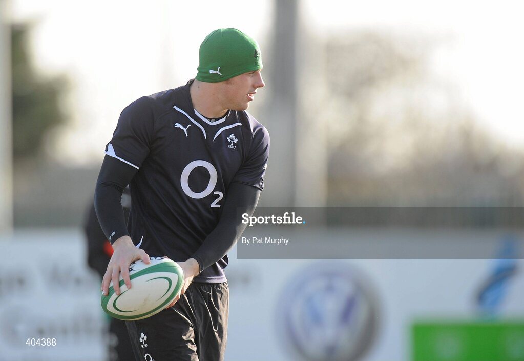 22 February 2010; Ireland's Tommy Bowe during squad training ahead of their RBS Six Nations Rugby Championship match against England on Saturday. Ireland rugby squad training, Greystones RFC, Co. Wicklow. Picture credit: Pat Murphy / SPORTSFILE