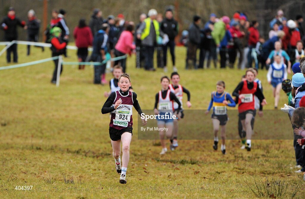 21 February 2010; Glen Gaffney, Mullingar Harriers AC, on his way to winning the Boys U13 race at the Woodie’s DIY Juvenile ‘B’ Cross Country. Juvenile Athletes, Woodie’s DIY Juvenile ‘B’ Cross Country. Lough Key Forest Park, Boyle, Co. Roscommon. Picture credit: Pat Murphy / SPORTSFILE