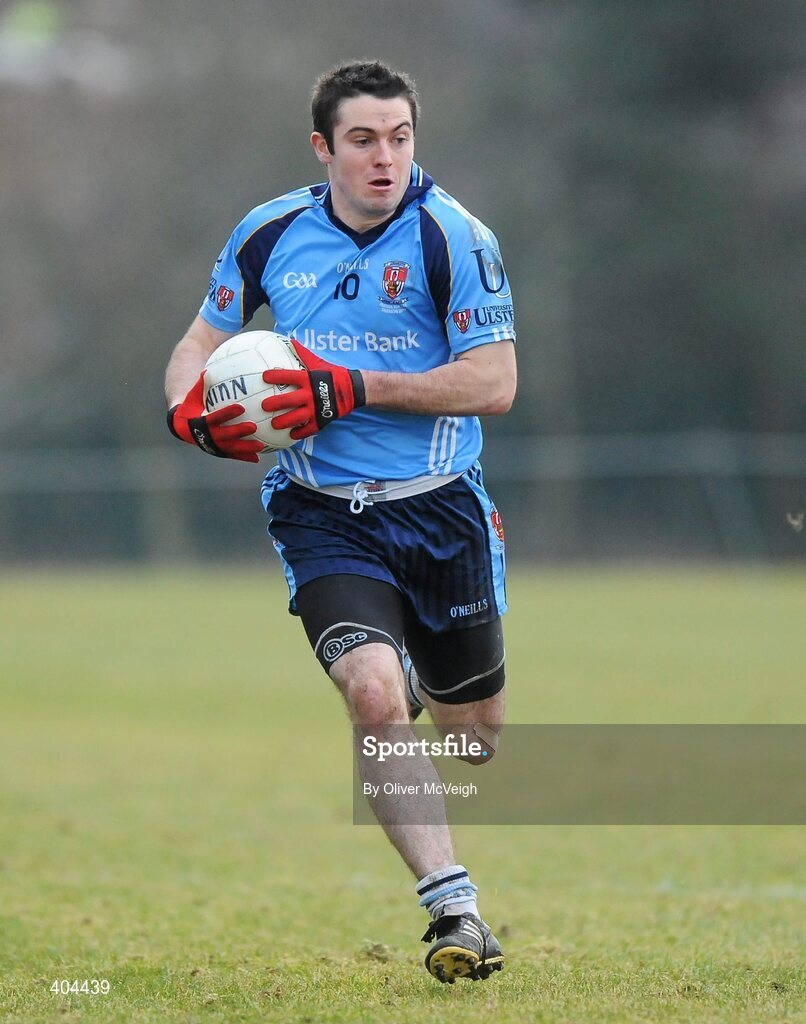 17 February 2010; Jason McAnnulla, UUJ. Ulster Bank Sigerson Cup Quarter-Final, University of Ulster Jordanstown v NUI Maynooth, Jordanstown, Shore Road, Newtownabbey, Co. Antrim. Picture credit: Oliver McVeigh / SPORTSFILE