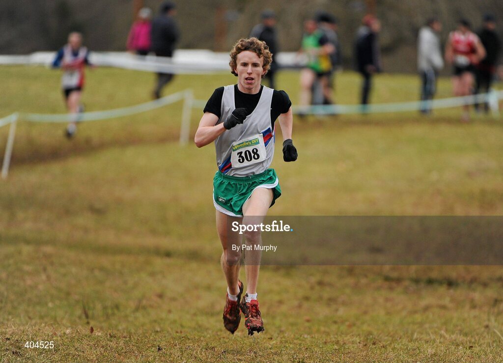 21 February 2010; Brendan O’Neill, Dundrum South Dublin Athletic Club, on his way to winning the Woodie’s DIY Intermediate Cross Country. Senior Athletes, Woodie’s DIY Intermediate Cross Country. Lough Key Forest Park, Boyle, Co. Roscommon. Picture credit: Pat Murphy / SPORTSFILE