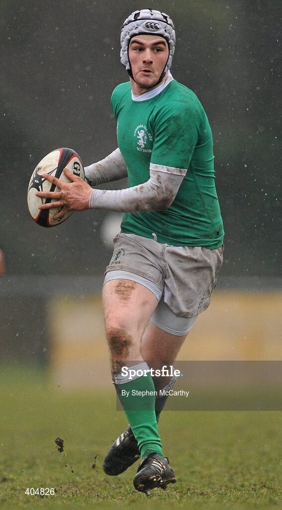 23 February 2010; Mark McPhillips, Gonzaga College SJ, kicks a conversion. Vinnie Murray Semi-Final, Newpark Comprehensive v Gonzaga College SJ, Old Belvedere RFC, Anglesea Road, Dublin. Picture credit: Stephen McCarthy / SPORTSFILE
