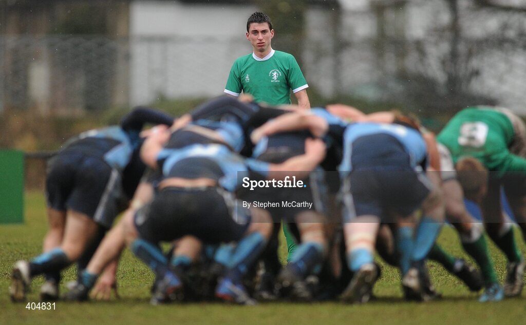 23 February 2010; Sean Murphy, Gonzaga College SJ, Gonzaga College SJ. Vinnie Murray Semi-Final, Newpark Comprehensive v Gonzaga College SJ, Old Belvedere RFC, Anglesea Road, Dublin. Picture credit: Stephen McCarthy / SPORTSFILE