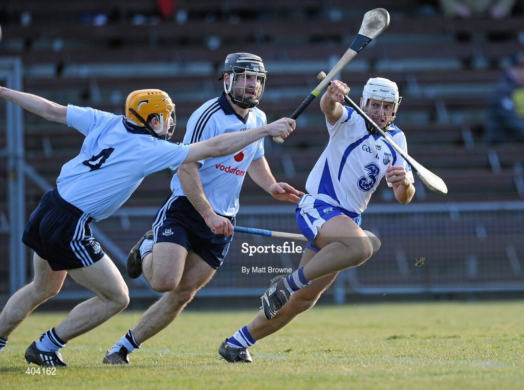 21 February 2010; Stephen Molumphy, Waterford, in action against Oisin Gough, 4, and Stephen Hiney, Dublin. Allianz GAA Hurling National League Division 1 Round 1, Waterford v Dublin. Walsh Park, Waterford. Picture credit: Matt Browne / SPORTSFILE