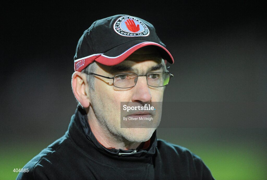 27 January 2010; Tyrone manager Mickey Harte. Barrett Sports Lighting Dr. McKenna Cup Semi-Final, Tyrone v Fermanagh, Healy Park, Omagh, Co. Tyrone. Picture credit: Oliver McVeigh / SPORTSFILE