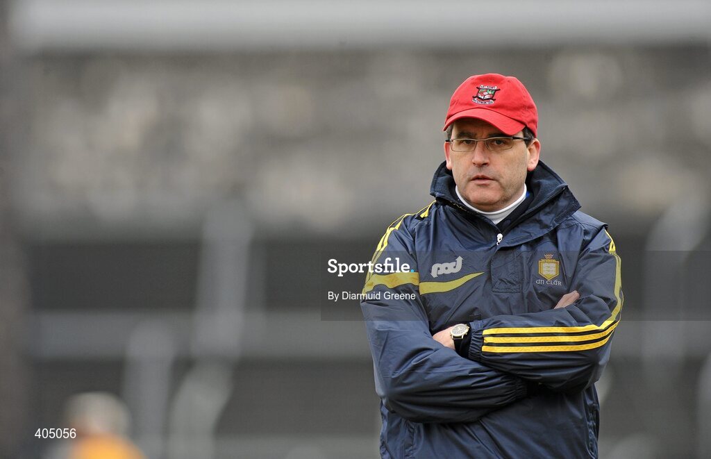 21 February 2010; Clare manager Ger O'Loughlin. Allianz GAA Hurling National League, Division 2 Round 1, Clare v Down. Cusack Park, Ennis, Co. Clare. Picture credit: Diarmuid Greene / SPORTSFILE