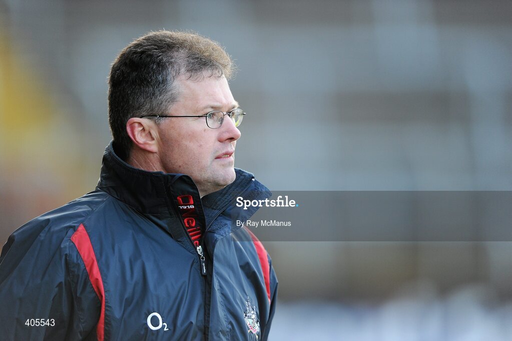 21 February 2010; Denis Walsh, the Cork manager, watches the last few minutes of the game. Allianz GAA Hurling National League Division 1 Round 1, Cork v Offaly. Pairc Ui Chaoimh, Cork. Picture credit: Ray McManus / SPORTSFILE