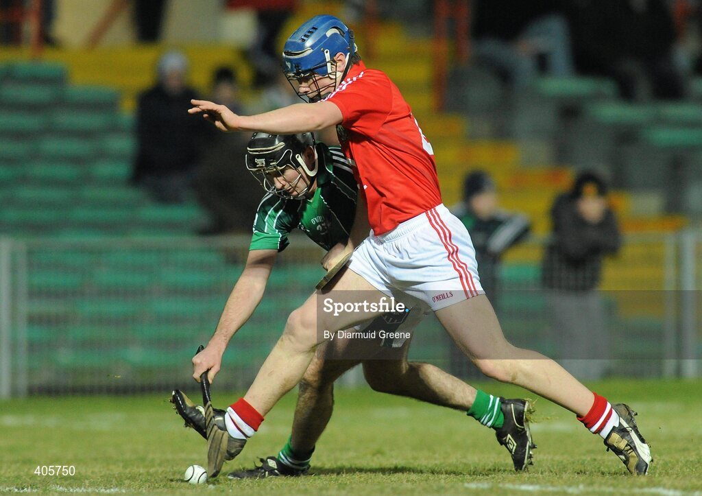 27 February 2010; Conor O'Sullivan, Cork, in action against Peter Harty, Limerick. Allianz GAA Hurling Hurling National League Division 1 Round 2, Limerick v Cork, Gaelic Grounds, Limerick. Picture credit: Diarmuid Greene / SPORTSFILE