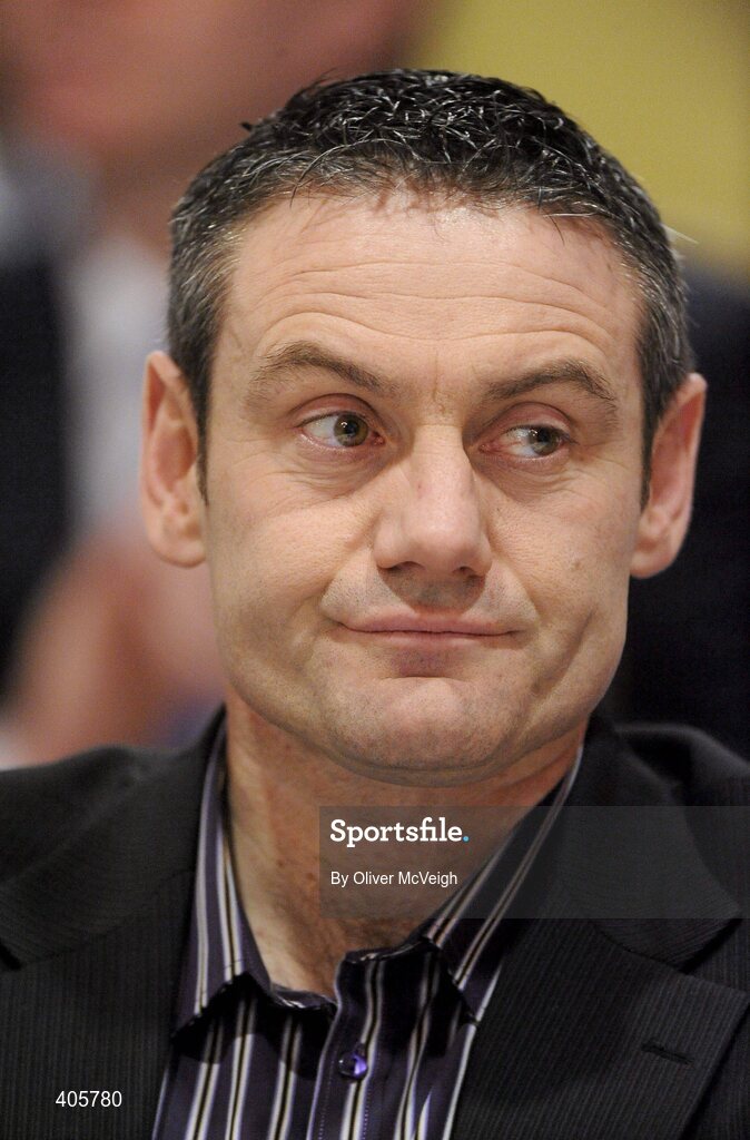 27 February 2010; Tyrone Chairman, Ciaran McLaughlin, at the Ulster Council GAA Convention. Ulster Council GAA Convention, Errigal Hotel, Cootehill, Co. Cavan. Picture credit: Oliver McVeigh / SPORTSFILE