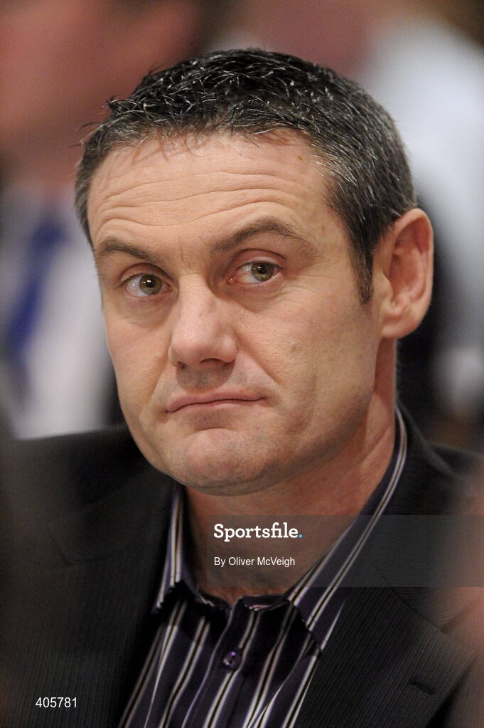 27 February 2010; Tyrone Chairman, Ciaran McLaughlin, at the Ulster Council GAA Convention. Ulster Council GAA Convention, Errigal Hotel, Cootehill, Co. Cavan. Picture credit: Oliver McVeigh / SPORTSFILE