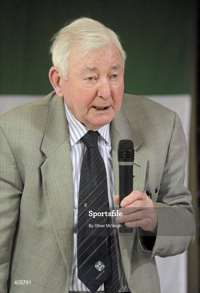 27 February 2010; Former GAA President, Paddy McFlynn, speaking at the Ulster Council GAA Convention. Ulster Council GAA Convention, Errigal Hotel, Cootehill, Co. Cavan. Picture credit: Oliver McVeigh / SPORTSFILE