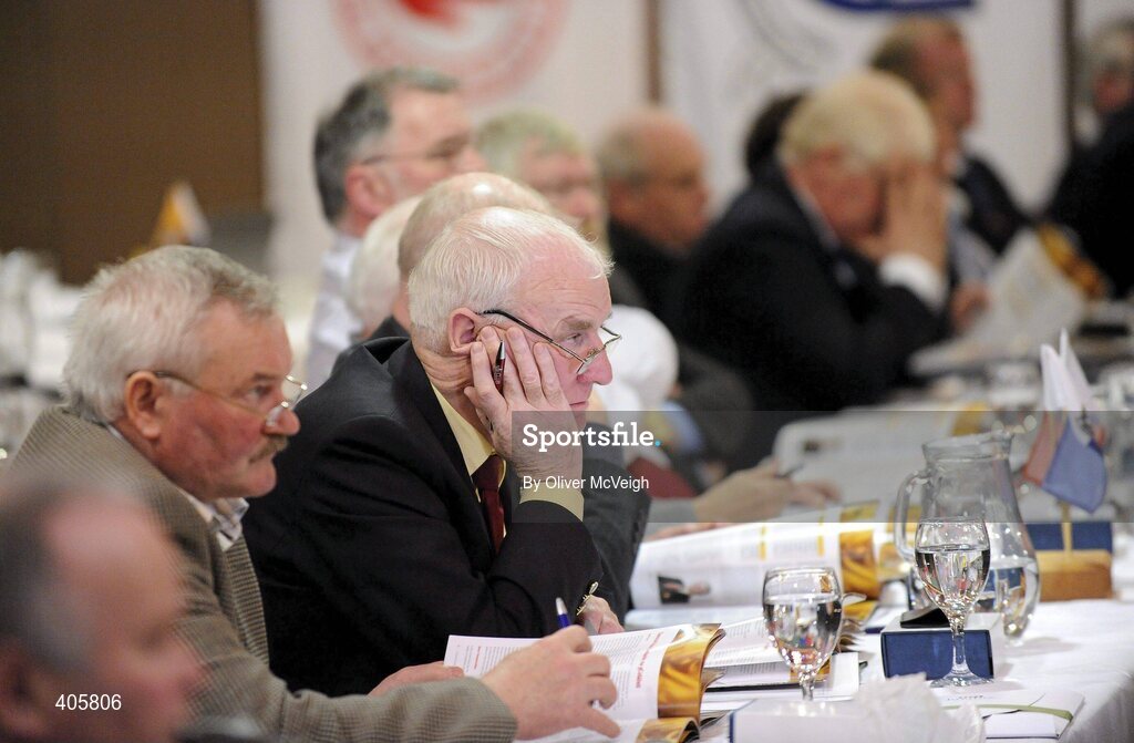 27 February 2010; Armagh delegates at the Ulster Council GAA Convention. Ulster Council GAA Convention, Errigal Hotel, Cootehill, Co. Cavan. Picture credit: Oliver McVeigh / SPORTSFILE