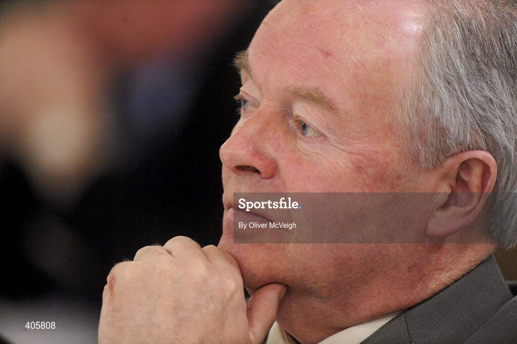 27 February 2010; Donegal Chairman, PJ McGowan, at the Ulster Council GAA Convention. Ulster Council GAA Convention, Errigal Hotel, Cootehill, Co. Cavan. Picture credit: Oliver McVeigh / SPORTSFILE