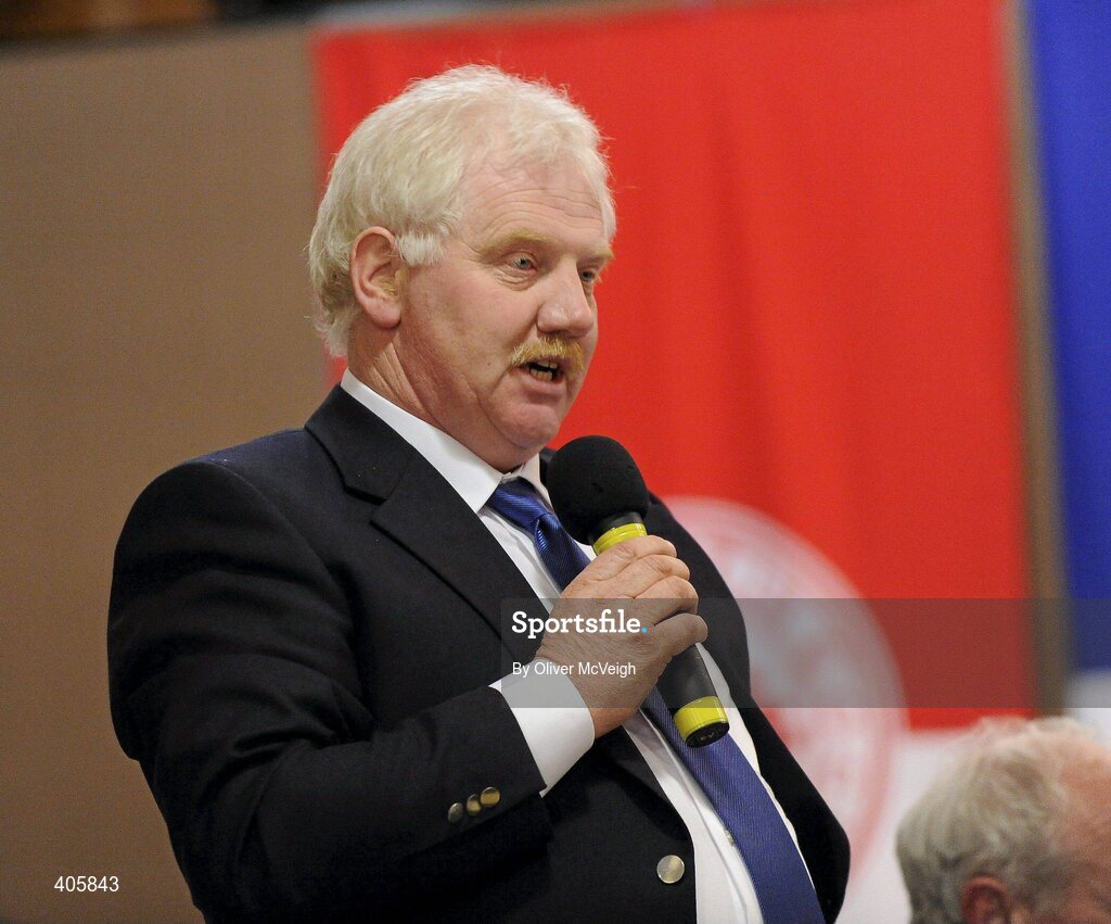 27 February 2010; Tom Reilly, Cavan, speaking at the Ulster Council GAA Convention. Ulster Council GAA Convention, Errigal Hotel, Cootehill, Co. Cavan. Picture credit: Oliver McVeigh / SPORTSFILE