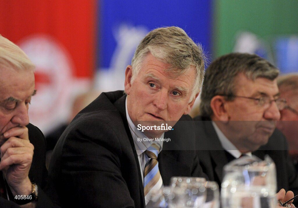 27 February 2010; Down Chairman, Seamus Walsh, at the Ulster Council GAA Convention. Ulster Council GAA Convention, Errigal Hotel, Cootehill, Co. Cavan. Picture credit: Oliver McVeigh / SPORTSFILE
