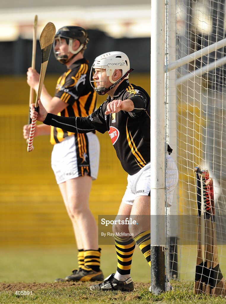 28 February 2010; Kilkenny goalkeeper P. J. Ryan and corner-back John Dalton during the game. Allianz GAA Hurling National League Division 1 Round 2, Kilkenny v Offaly, Nowlan Park, Kilkenny. Picture credit: Ray McManus / SPORTSFILE