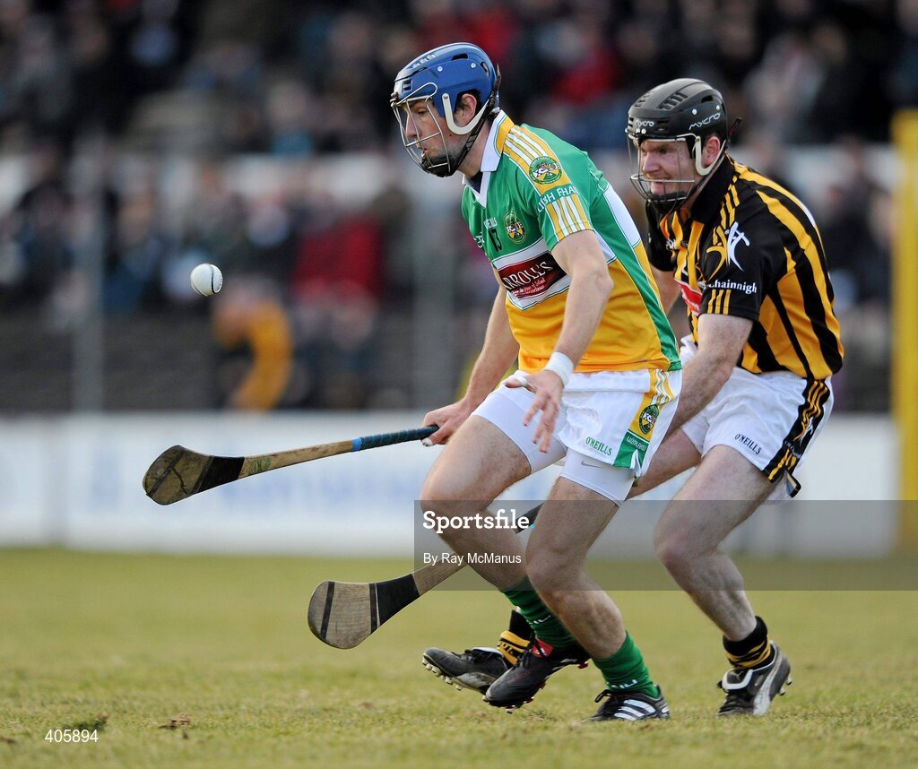 28 February 2010; Cathal Parlon, Offaly, in action against Canice Hickey, Kilkenny. Allianz GAA Hurling National League Division 1 Round 2, Kilkenny v Offaly, Nowlan Park, Kilkenny. Picture credit: Ray McManus / SPORTSFILE