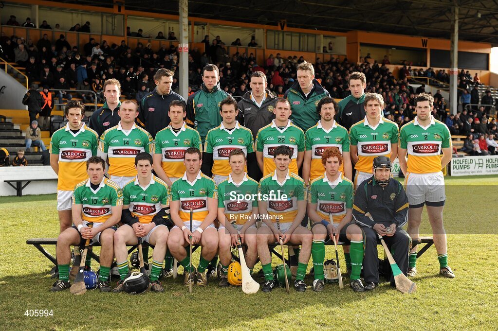 28 February 2010; The Offaly squad. Allianz GAA Hurling National League Division 1 Round 2, Kilkenny v Offaly, Nowlan Park, Kilkenny. Picture credit: Ray McManus / SPORTSFILE